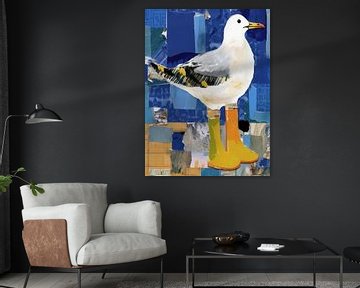 Gelaarsde zeemeeuw Abstract van TOAN TRAN