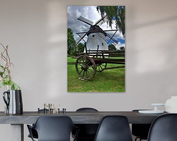 Windmill with horse-drawn carriage