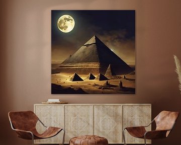 Gizeh in de nacht van Gert-Jan Siesling