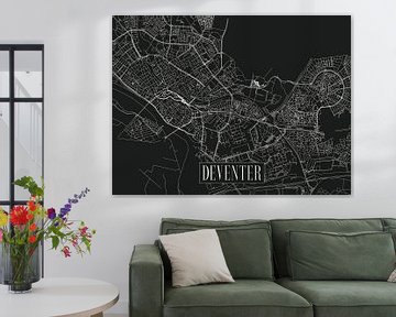 City map Deventer - City - Dark variant - Map by Locus Studio