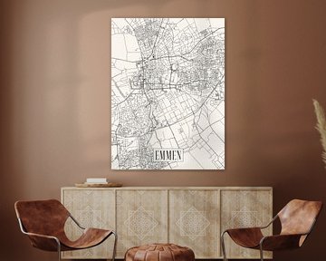 Emmen city map - City - Light version - Drenthe Map by Locus Studio