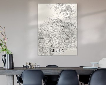 City map Nijmegen - City - Light variant - Gelderland Map by Locus Studio