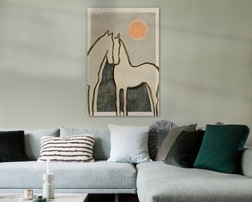 Horses At Sunset von Treechild