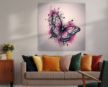 Een vleugje magie: de betoverende vlinder in roze van ButterflyPix