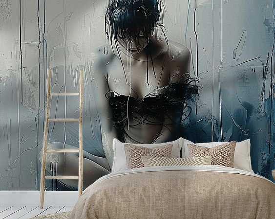 Voorbeeld van het werk in een kamer