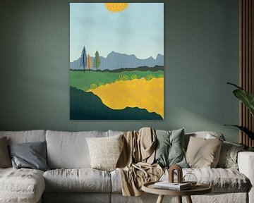 Bloeiende weide in de zon van Tanja Udelhofen
