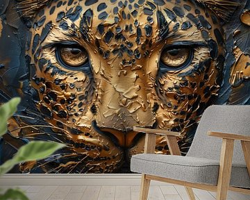 Goldene Augen des Leoparden