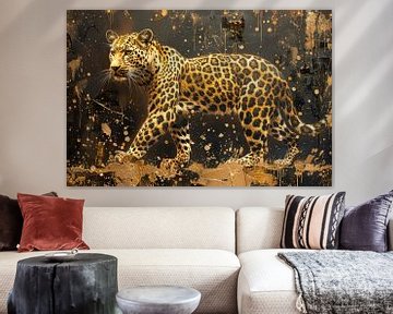 The Golden Sneak - Elegance of the Leopard by Eva Lee