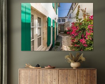 Huizen in Ars-en-Ré op het Île de Ré in Frankrijk van Werner Dieterich