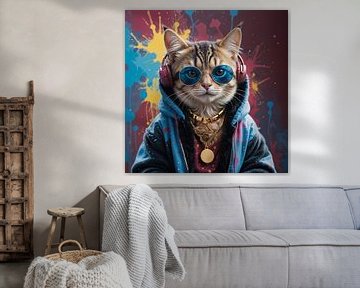 Rap Star Kitty by Studio Sunny