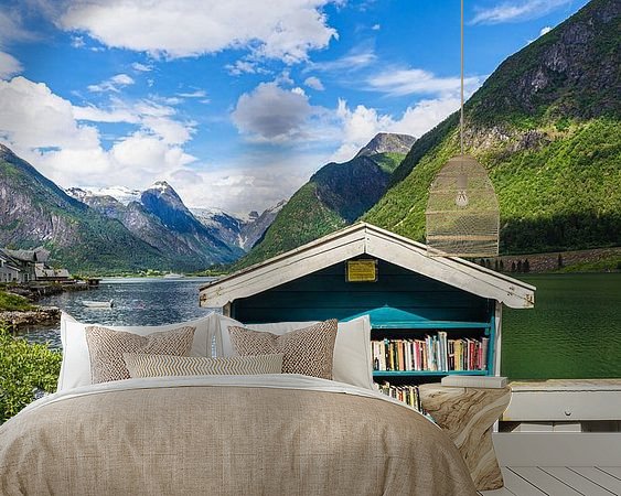 Voorbeeld van het werk in een kamer