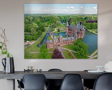 Luchtfoto van kasteel De Haar in Haarzuilens Nederland van Eye on You