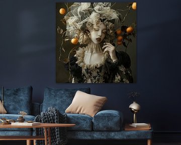 De Vreemde Elegantia van Een Victoriaanse Vrouw met Een Sinaasappel van Karina Brouwer