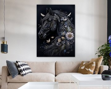 Friesian horse head fantasy