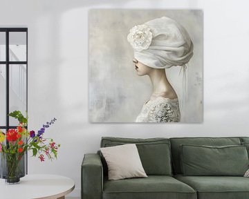 Jeune fille habillée artistiquement