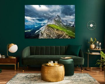 Seceda bergen dramatische kliffen in de Dolomieten