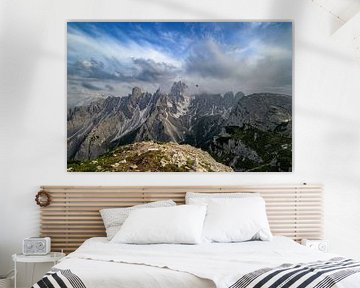Uitzicht Cadini di Misurina in de Dolomieten tijdens de lente