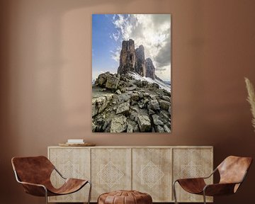 Tre Cime di Lavaredo of Drei Zinnen in de Dolomieten van Sjoerd van der Wal Fotografie