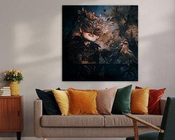 La dame et son oiseau
