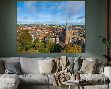 Zwolle van boven bij de Sassenpoort van Sjoerd van der Wal Fotografie