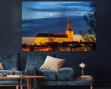 Kampen Bovenkerk in de oude stad tijdens zonsondergang