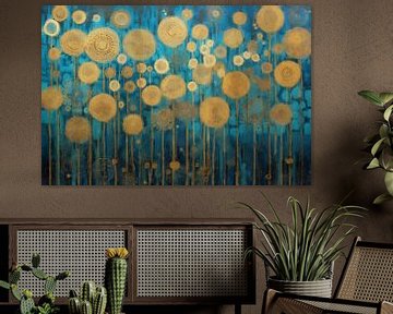 Gouden Cirkels op Blauw van Whale & Sons