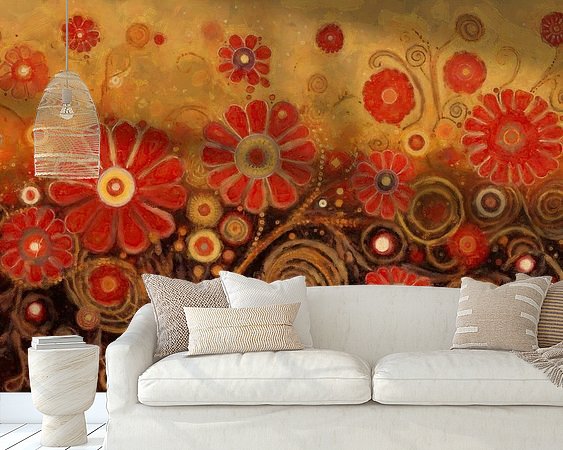 Voorbeeld van het werk in een kamer