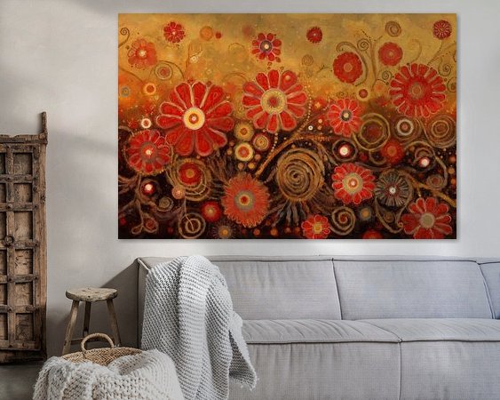 Voorbeeld van het werk in een kamer