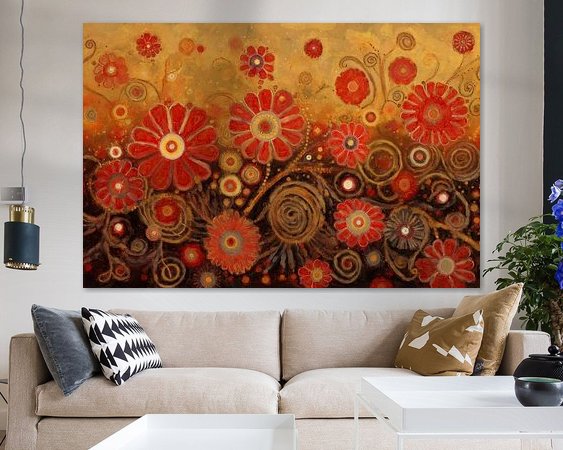 Voorbeeld van het werk in een kamer