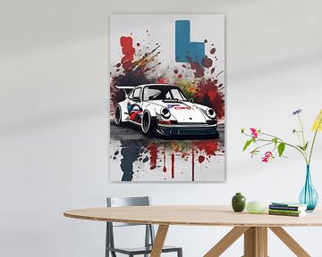 Porsche 911 RWB splash art by kevin gorter