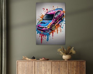 Subaru wrx sti impreza splash art van kevin gorter