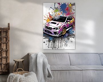 Subaru impreza wrx sti splash art van kevin gorter