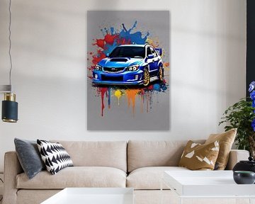 Subaru impreza wrx sti splash art van kevin gorter