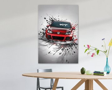 Volkswagen golf splash art van kevin gorter