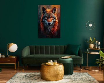 Wolf Schilderij | Schilderij Wolf | Schilderkunst Dieren van AiArtLand