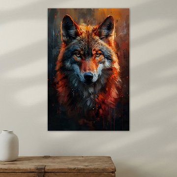 Wolfsmalerei | Malerei Wolf | Malerei Tiere