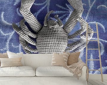 Der Hummer. Auf Delfter Blauem Hintergrund.