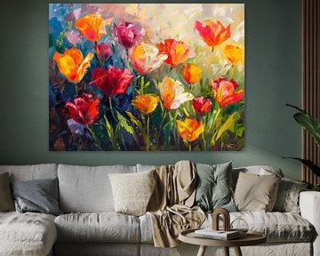 Tulip bed expressionist II by Petra Dreiling-Schewe
