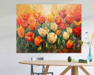 Tulip bed expressionist III by Petra Dreiling-Schewe