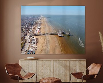 Aerial view of Scheveningen on the North Sea in the Netherlands by Eye on You