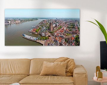 Lucht panorama van de stad Dordrecht in Nederland van Eye on You