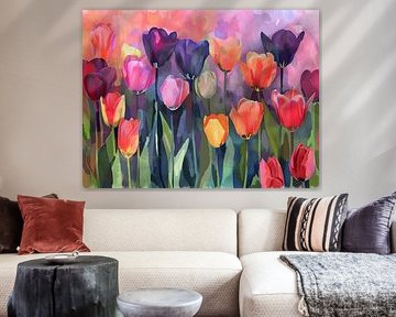 Tulpenbeet expressionistisch VI