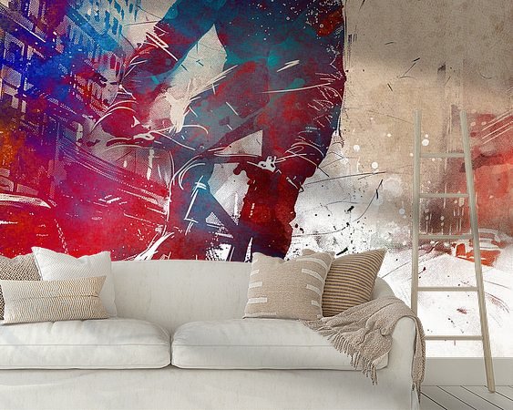Voorbeeld van het werk in een kamer