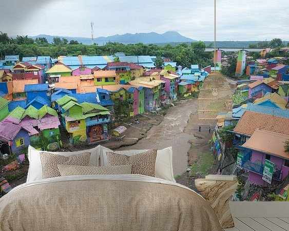 Voorbeeld van het werk in een kamer