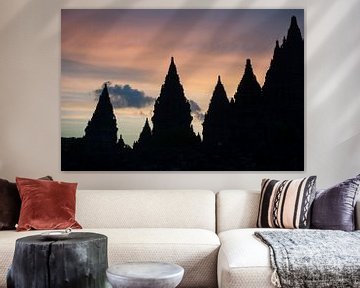 Prambanan zonsondergang van Richard Wareham