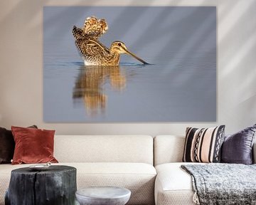 Vogels | Watersnip bij zonsopkomst van Servan Ott