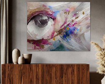 Abstract kleurrijk schilderij - Good Looking. van Studio Pieternel