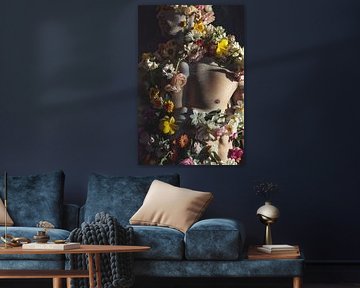 portret met bloemen