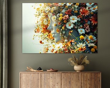 kunst met bloemen van Egon Zitter