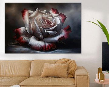 Prachtige moderne schilderij van een roos van Art & Soul Creations